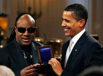 Barack Obama, Stevie Wonder Barack Obama, Stevie Wonder